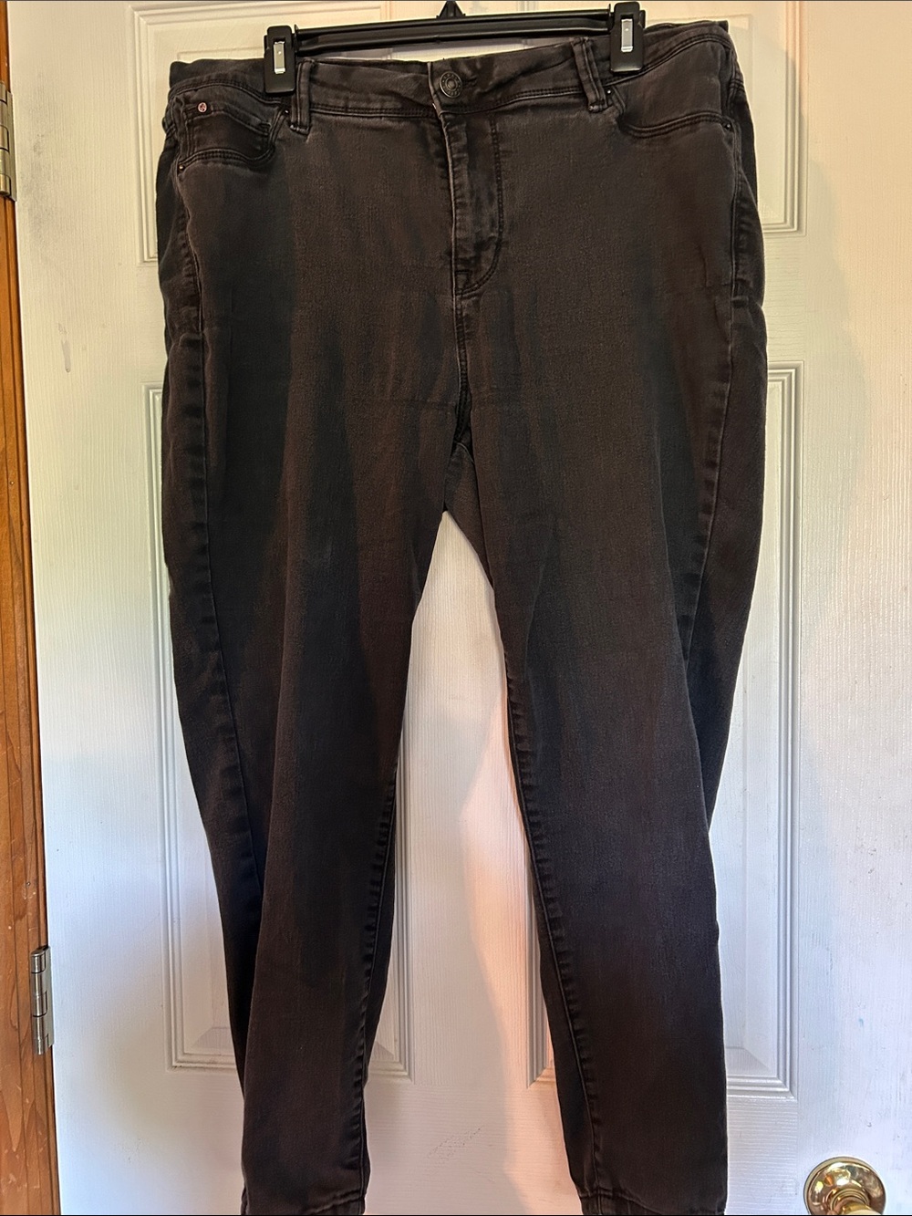 Curve Appeal Black Faded Womens Slim Fit Jeans